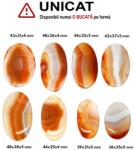  Cabochon Agata Sardonix Roz de Forma Ovala - 36-48 x 21-31 x 4-5 mm