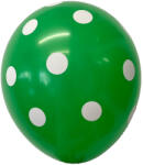 Everts Set 10 baloane latex verde cu buline albe 30cm