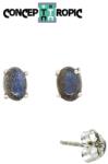  Cercei din Argint 925 cu Labradorit - Oval - 5x7x16 mm - 1 Pereche