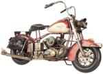 Clayre & Eef Macheta Motocicleta Retro din metal rosu 42 cm x 17 cm x 24 h (MO0024)