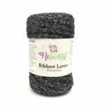 Retwisst Ribbon Lurex - Fekete, fém szállal - 02