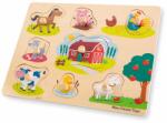New Classic Toys Puzzle lemn Ferma 9 piese NEW (NC10430) - mansarda-copiilor
