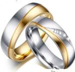 Ékszerkirály Férfi karikagyűrű, nemesacél, aranyszínű, 7-es méret (32834715111_13)