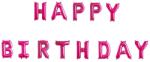 Balloons4party Set baloane folie HAPPY BIRTHDAY roz 40Cm