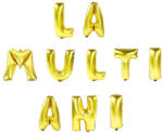 Balloons4party Set baloane folie La multi Ani auriu 40Cm