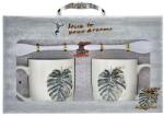 Iliadis Alexandros Set 2 cani cu lingurita si capac din ceramica Tastes must be different (69496B)