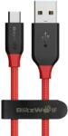 BlitzWolf Cablu de date USB la micro-USB AmpCore BlitzWolf BW-MC5 , 1.8 m , rosu