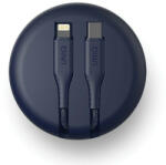 Uniq Cablu UNIQ MFI Halo cu cablu retractabil USB-C la Lightning 18W 1.2m - albastru