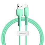 Baseus Cablu de date din silicagel, Baseus USB - Type C, 3A 1 m 480 Mbps green (CATGJ-06)