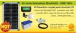 ITechSol Kit (sistem) solar fotovoltaic ITechSol® 20W pentru iluminat 12V (KIT20W12V)