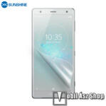 SUNSHINE Hydrogel TPU képernyővédő fólia - Ultra Clear, ÖNREGENERÁLÓ! - 1db, TOKBARÁT - SONY Xperia XZ2 (2018)
