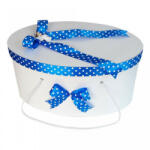 Produs vandut si livrat de S. C. Denikos Creativ S Cutie trusou botez fundite albastre cu buline si ingeras, Denikos® 7