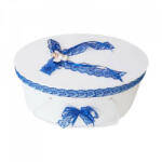 Produs vandut si livrat de S. C. Denikos Creativ S Cutie trusou botez dantela albastra si ingeras, Denikos® 382