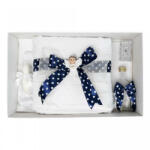 Produs vandut si livrat de S. C. Denikos Creativ S Trusou botez fundita bleumarin cu buline, cu ingeras, Denikos® 30