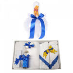 Produs vandut si livrat de S. C. Denikos Creativ S Trusou botez si lumanare cu ursulet, decor albastru, Denikos® 126