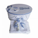 Produs vandut si livrat de S. C. Denikos Creativ S Set cutie trusou personalizata si trusou botez, decor traditional, albastru, Denikos® 230