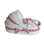Produs vandut si livrat de S. C. Denikos Creativ S Trusou botez complet, in landou, decor traditional rosu Denikos® 140