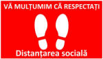  Sticker Indicator Respectati distantarea sociala