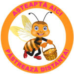  Sticker podea Asteapta Aici Albinuta