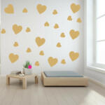  Set stickere perete Inimioare Aurii