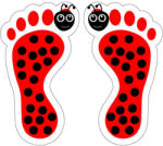  Set stickere podea Picioruse Buburuza