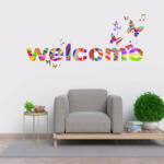  Sticker perete Welcome Curcubeu