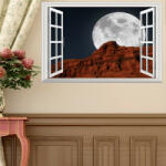  Sticker perete 3D Window Moon