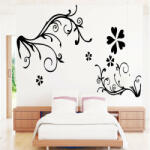  Sticker perete Black Flower Decor