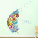  Sticker perete Beautiful Feathers