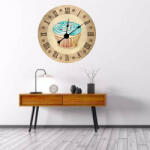  Sticker decorativ ceas vintage cu briosa