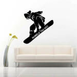  Sticker perete Silueta snowboard 1