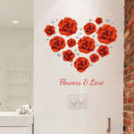  Sticker perete Love the rose modern romantic 60x90 cm