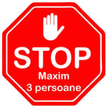  Sticker Indicator Stop - Max 3 persoane