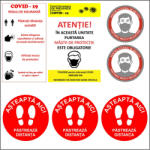  Set stickere indicatoare COVID