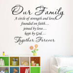  Sticker perete Our Family Together Forever