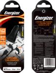 Energizer HARDCASE lightning szivargyújtó töltő szövetes 2usb 3.4A - fekete