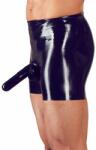 LateX Latex Pants with a Penis Sleeve and Anal Condom 2910438 Black S