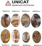  Cabochon din Agata Oul Tunetului de Forma Ovala - 39-54 x 29-37 x 5-7 mm - 1 Buc