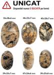  Cabochon din Opal Dendritic Tiger de Forma Ovala - 39-55 x 24-38 x 6-8 mm - 1 Buc