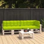 vidaXL Perne de paleți, 5 buc, verde aprins, material textil (314584)