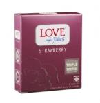 Love Plus Prezervative Love Plus Strawberry 3buc
