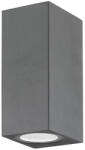 Nova Luce NERO kültéri fali lámpa, szürke, GU10-MR16 foglalattal, max. 2x35W, 710042 (710042)