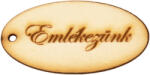 Valex Decor 10 db. "Emlékezünk" feliratos ovális tábla 5 x 2.5cm - Natúr (MT1-02)