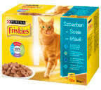 Friskies 12x85g Kék Lazac + Tonhal + Szardínia + Tőkehal Alutasakos macskaeledel 015 - krizsopet