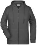 James & Nicholson (Daiber) Hanorac de damă cu fermoar din bumbac bio 8025 - Grafit | XXXL (1-8025-1783013)