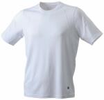 Daiber Tricou sport pentru bărbați cu mânecă scurtă JN306 - Albă / albă | M (JN306-96712)