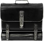 Multi2000 Antik fali postaláda bőrtáska jellegű retro postafiók újságtartóval kültérre és beltérre fekete-ezüst