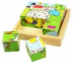 Bigjigs Toys - Дървени кубчета Ферма (BJ536)
