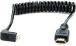 Atomos Right-Angle Micro to Full HDMI Coiled Cable (30-45cm) (ATOMCAB007)