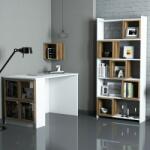 Hommy Craft Box fehér-dió íróasztal és könyvespolc (845HCT3814)